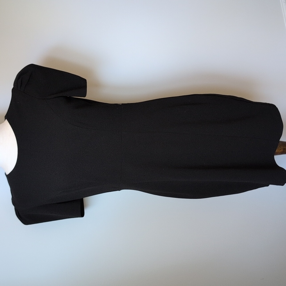 Express Black Mini Dress Crew Neck Bubble Sleeve Size Medium
